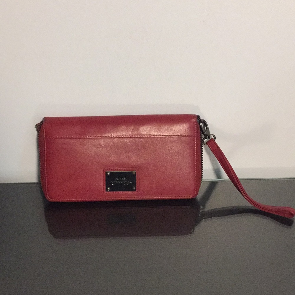 Dark red clutch